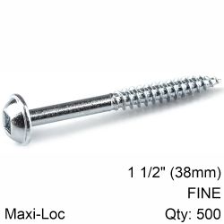 KREG Zinc Pocket Hole Screws 38mm 1.50' #7 Fine Thread Mx Loc 500ct